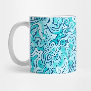 Blue Seahorse Spirals Mug